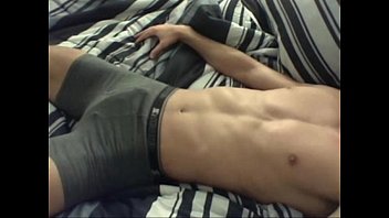 Sexy boy handless in boxer briefs