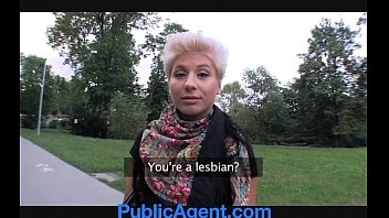 PublicAgent Blonde lesbian takes cock for money